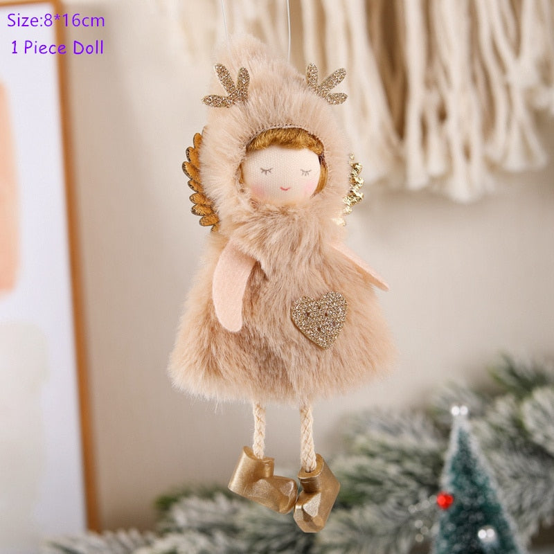 2022 Navidad Xmas Tree Pendant Ornaments 2023 New Year Gifts Christmas Angel Dolls Christmas Decoration for Home Natal Noel Deco