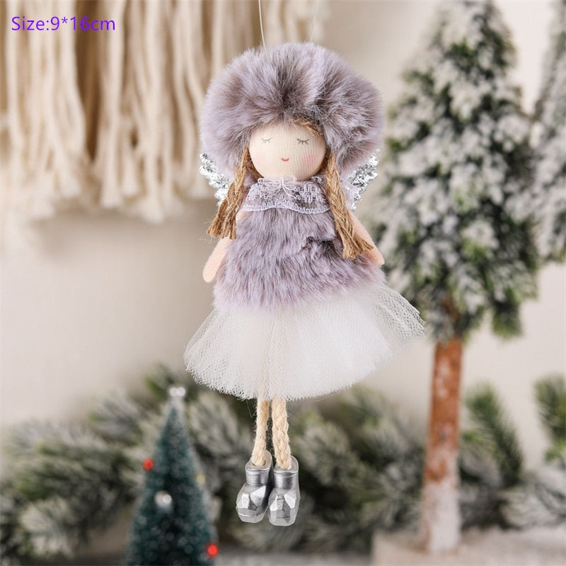 2022 Navidad Xmas Tree Pendant Ornaments 2023 New Year Gifts Christmas Angel Dolls Christmas Decoration for Home Natal Noel Deco