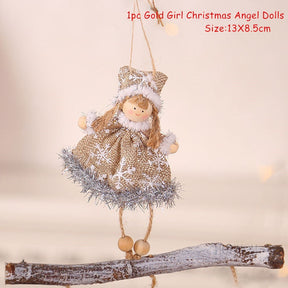 2022 Navidad Xmas Tree Pendant Ornaments 2023 New Year Gifts Christmas Angel Dolls Christmas Decoration for Home Natal Noel Deco