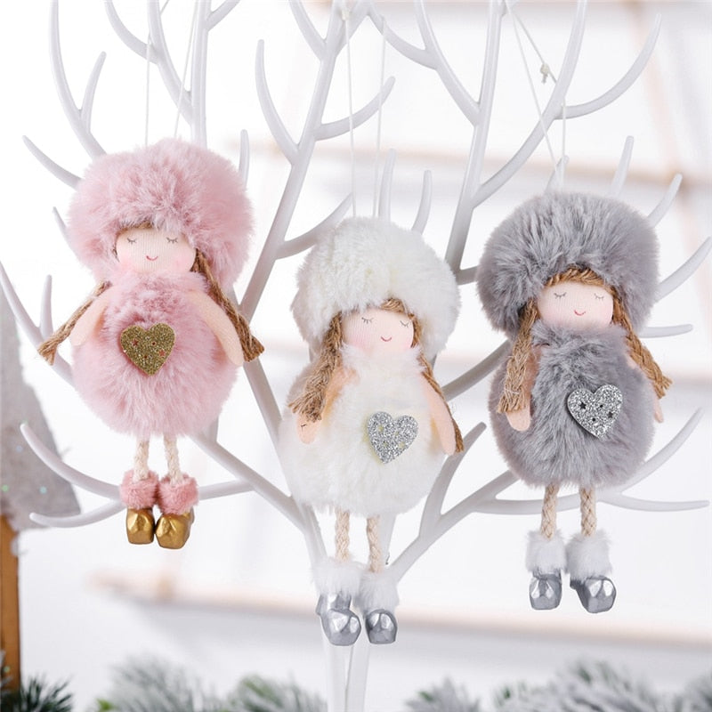 2022 Navidad Xmas Tree Pendant Ornaments 2023 New Year Gifts Christmas Angel Dolls Christmas Decoration for Home Natal Noel Deco