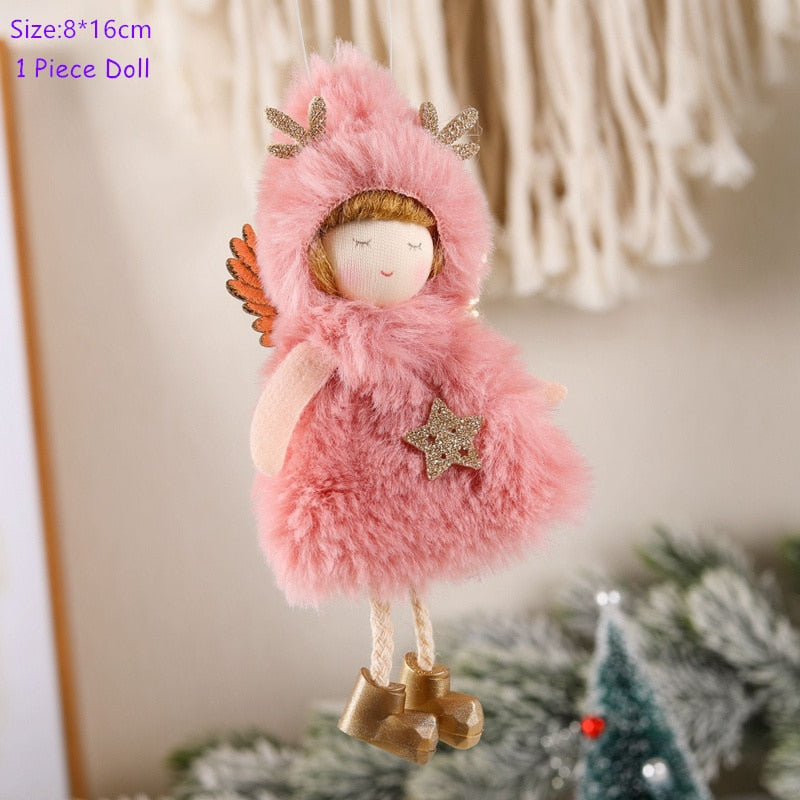 2022 Navidad Xmas Tree Pendant Ornaments 2023 New Year Gifts Christmas Angel Dolls Christmas Decoration for Home Natal Noel Deco