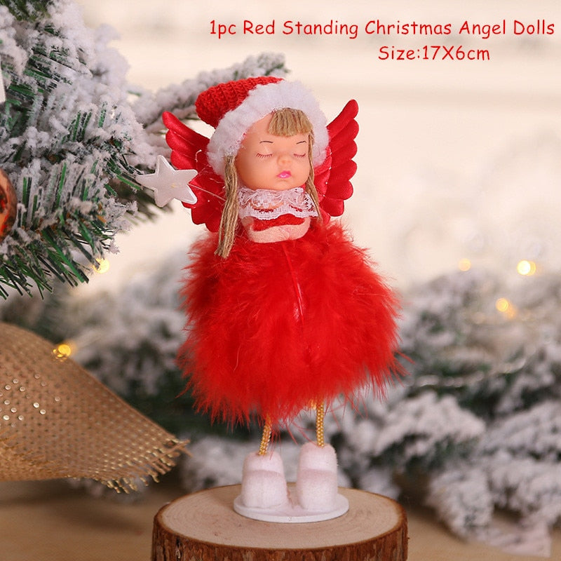 2022 Navidad Xmas Tree Pendant Ornaments 2023 New Year Gifts Christmas Angel Dolls Christmas Decoration for Home Natal Noel Deco