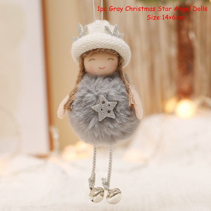 2022 Navidad Xmas Tree Pendant Ornaments 2023 New Year Gifts Christmas Angel Dolls Christmas Decoration for Home Natal Noel Deco