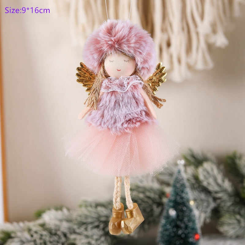 2022 Navidad Xmas Tree Pendant Ornaments 2023 New Year Gifts Christmas Angel Dolls Christmas Decoration for Home Natal Noel Deco