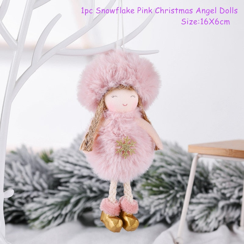 2022 Navidad Xmas Tree Pendant Ornaments 2023 New Year Gifts Christmas Angel Dolls Christmas Decoration for Home Natal Noel Deco