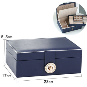 2022 New Double-Layer Velvet Jewelry Box European Jewelry Storage Box Large Space Jewelry Holder Gift Box