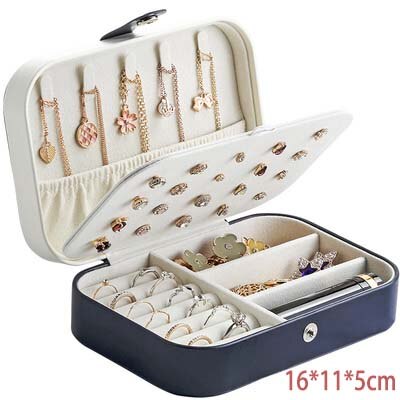 2022 New Double-Layer Velvet Jewelry Box European Jewelry Storage Box Large Space Jewelry Holder Gift Box