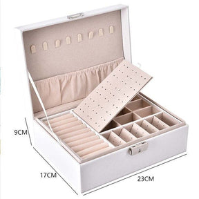 2022 New Double-Layer Velvet Jewelry Box European Jewelry Storage Box Large Space Jewelry Holder Gift Box