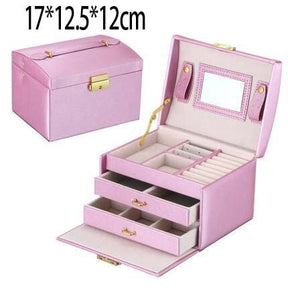 2022 New Double-Layer Velvet Jewelry Box European Jewelry Storage Box Large Space Jewelry Holder Gift Box