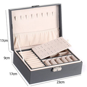 2022 New Double-Layer Velvet Jewelry Box European Jewelry Storage Box Large Space Jewelry Holder Gift Box