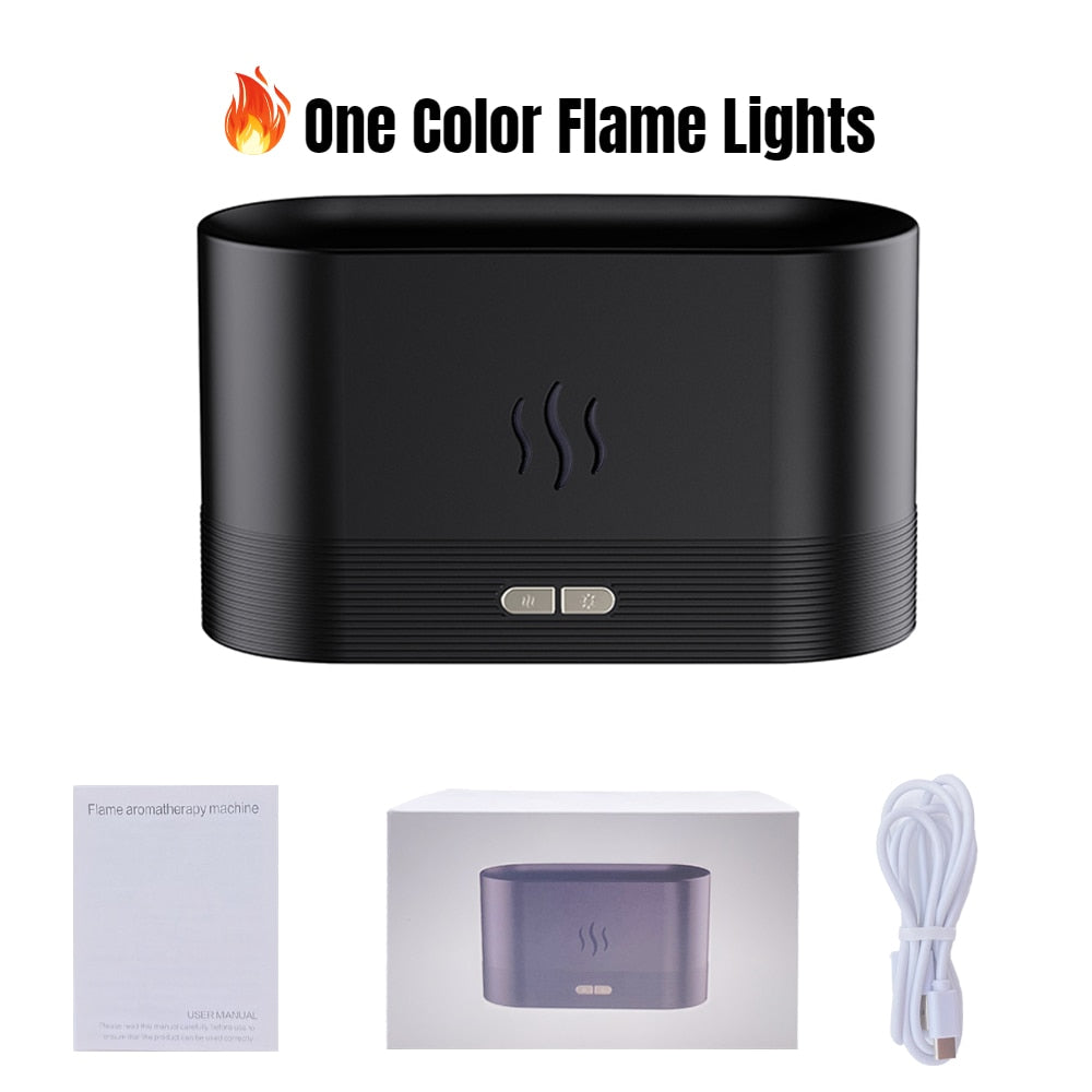 2022 New Flame Air Humidifier USB Aroma Diffuser Room Fragrance Mist Maker Essential Oil Difusors For Home Living Room Office