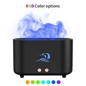 2022 USB Essential Oil Diffuser With Flame Aroma Diffusers Ultrasonic Air Humidifier Home Office Fragrance Sooth Sleep Atomize