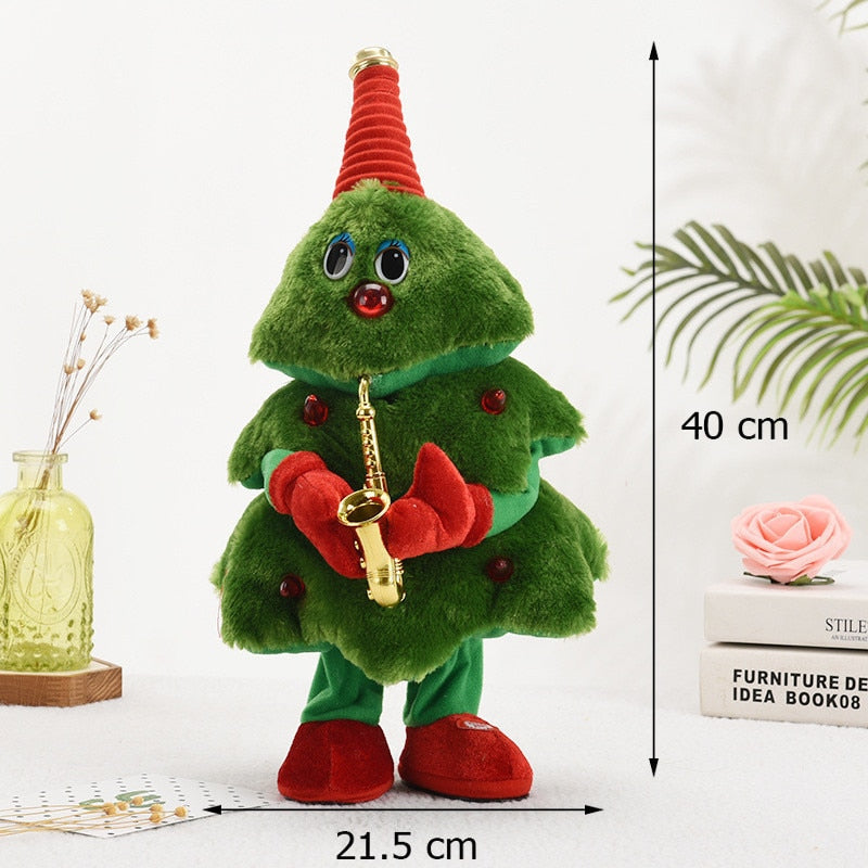 1PCS Christmas Electric Plush Toys Christmas Tree Can Sing And Dance Christmas Tree Party Electric Toys For Kids Christmas Gift