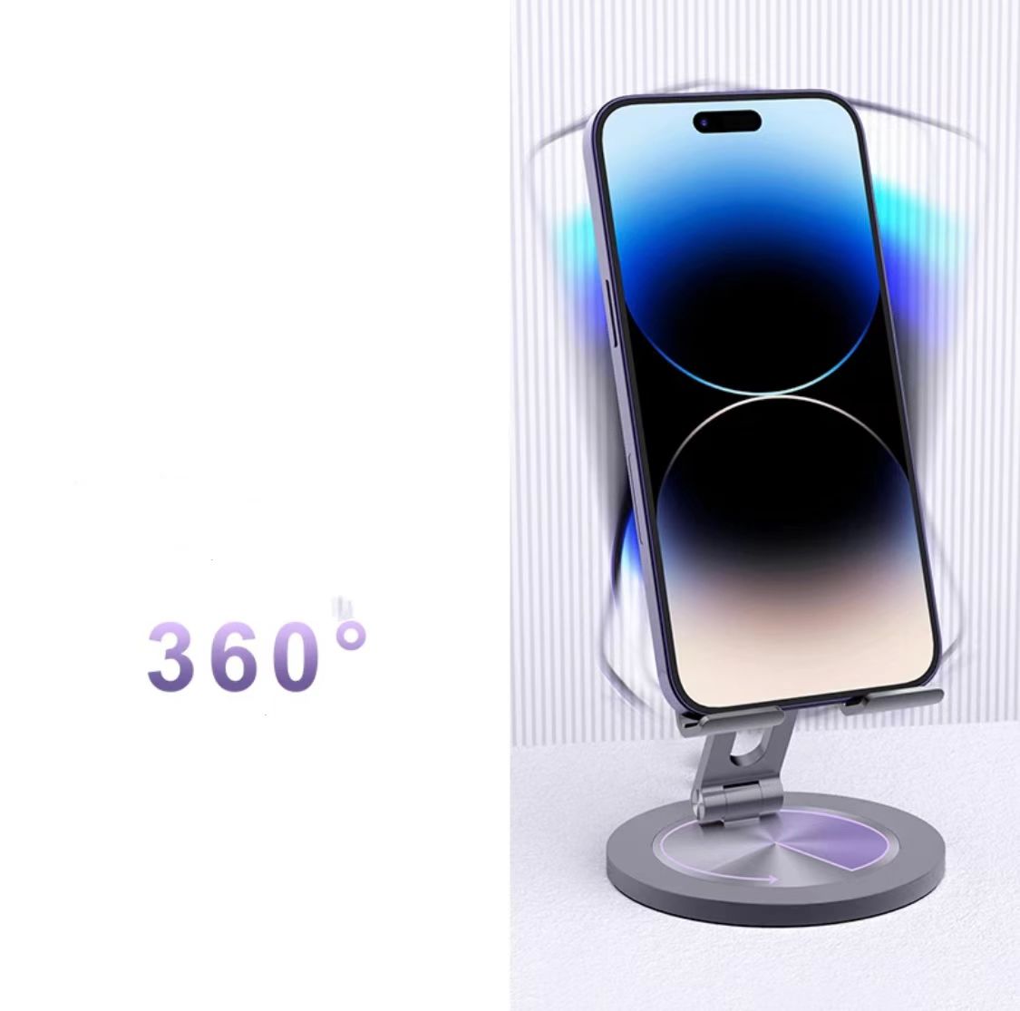 360° Rotate Metal Desk Mobile Phone Holder Stand