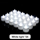 24/48pcs Flameless LED Tealight Electric Fake Candle in Warm White Flickering Bulb Wedding Light Romantic Votive Candles Lights