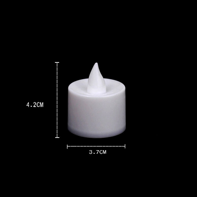 24/48pcs Flameless LED Tealight Electric Fake Candle in Warm White Flickering Bulb Wedding Light Romantic Votive Candles Lights