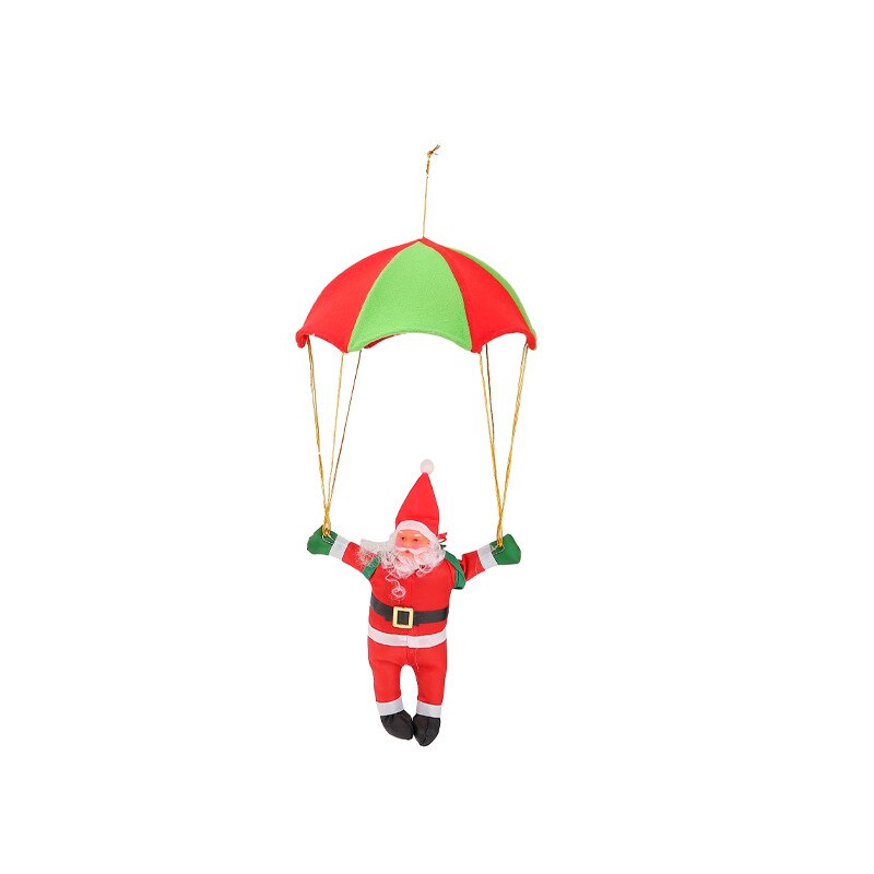 25CM Christmas Santa Claus Climbing on Rope Ladder Xmas Trees Hanging Ornament for Party Door Decor