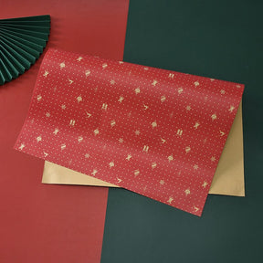 2Pcs/Set 50*70cm christmas gift wrapping paper Thickened Christmas Kraft Paper flower wrapping paper gift box wrapping paper