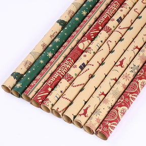 2Pcs/Set 50*70cm christmas gift wrapping paper Thickened Christmas Kraft Paper flower wrapping paper gift box wrapping paper