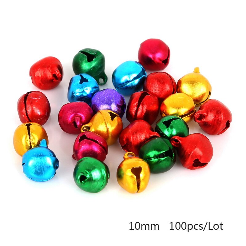 30-200Pcs Jingle Bells Aluminum Loose Beads Small For Festival Party Decoration/Christmas Tree Decoration/DIY Crafts Accessories