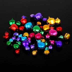 30-200Pcs Jingle Bells Aluminum Loose Beads Small For Festival Party Decoration/Christmas Tree Decoration/DIY Crafts Accessories