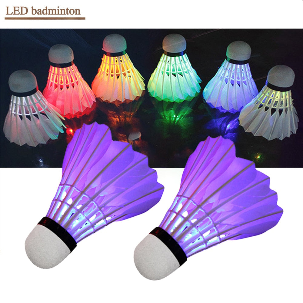 4/8 Pcs Lighting Badminton Foam Ball Head Luminous Colorful Shuttlecock Outdoor Sports Entertainment Night Training Ball