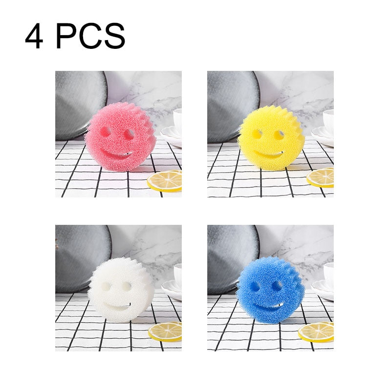 4/8PCS Creativity Magic Dishwashing Sponge Household Kitchen Bathroom Migic Cleaning Wipe Strong Scouring Pad Miracle Sponge