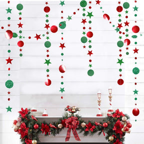 4M Star Xmas Tree Paper Garland Merry Christmas Decorations for Home New Year 2022 Noel Christmas Tree Ornaments Navidad Decor
