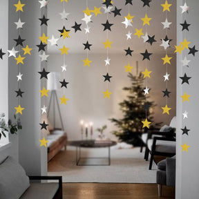 4M Star Xmas Tree Paper Garland Merry Christmas Decorations for Home New Year 2022 Noel Christmas Tree Ornaments Navidad Decor