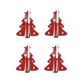 4PCS 44 Styles Christmas Knife and Fork Holder Elk Xmas Tree Pocket Cutlery Bag Non-woven fabric Cookware Organizer Table Decor