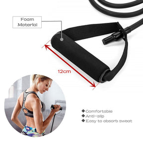 5 Levels Resistance Bands with Handles Yoga Pull Rope Elastic Fitness Exercise Tube Band for Home Workouts Strength Training