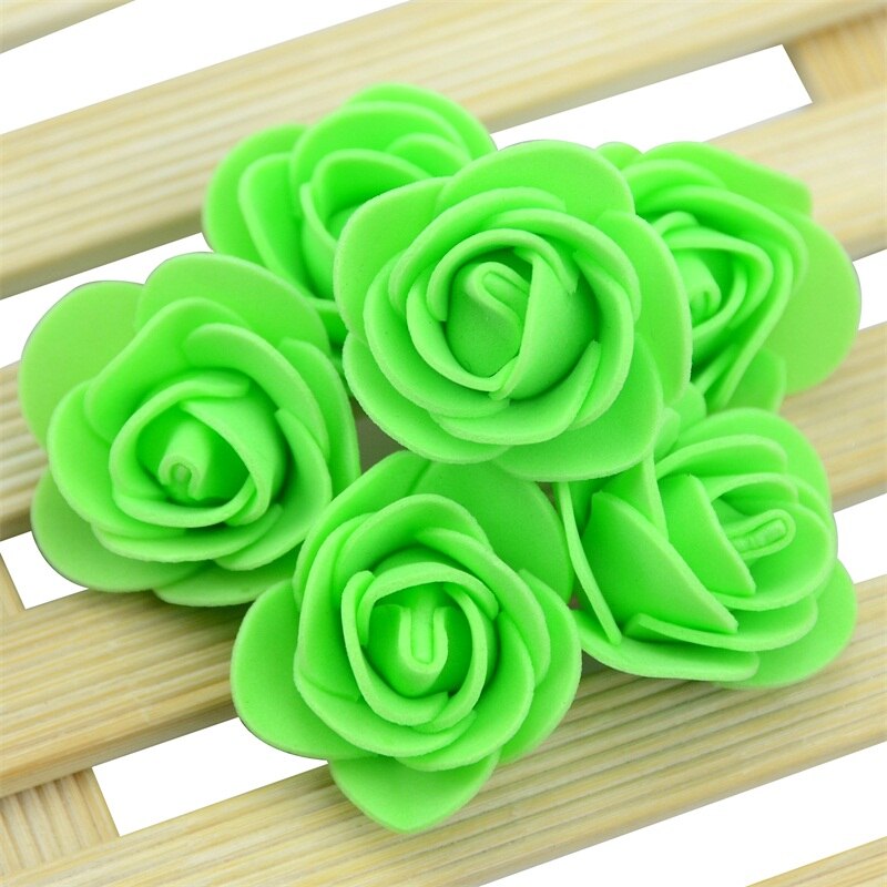 500PCS 3cm Mini PE Foam Rose Flower Head Artificial Rose Flowers Handmade DIY Wedding Home Decoration Festive &amp; Party Supplies