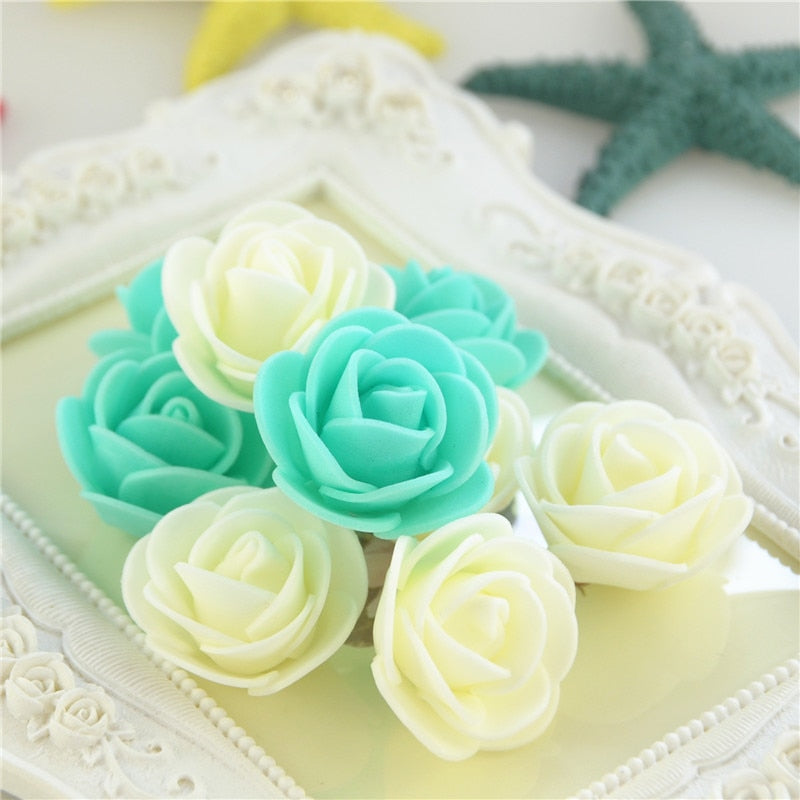 500PCS 3cm Mini PE Foam Rose Flower Head Artificial Rose Flowers Handmade DIY Wedding Home Decoration Festive &amp; Party Supplies