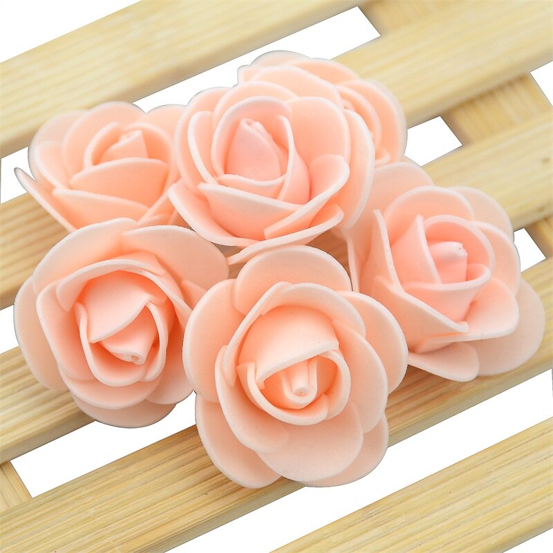 500PCS 3cm Mini PE Foam Rose Flower Head Artificial Rose Flowers Handmade DIY Wedding Home Decoration Festive &amp; Party Supplies