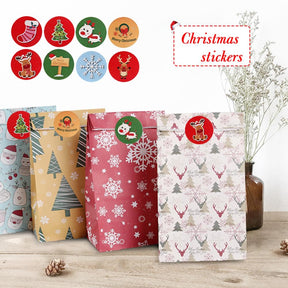 500pcs Christmas Stickers Candy Bag Decor Merry Christmas Decoration for Home 2022 Xmas Navidad Natal Noel Gifts New Year 2023