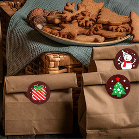 500pcs Christmas Stickers Candy Bag Decor Merry Christmas Decoration for Home 2022 Xmas Navidad Natal Noel Gifts New Year 2023