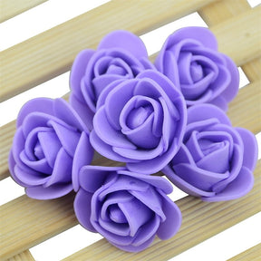 50PCS/Bag Mini PE Foam Rose Flower Head Artificial Rose Flowers Handmade DIY Wedding Home Decoration Festive &amp; Party Supplies