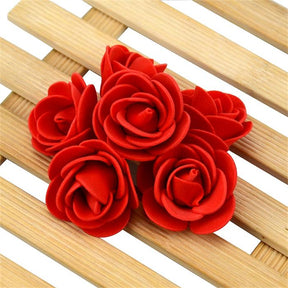 50PCS/Bag Mini PE Foam Rose Flower Head Artificial Rose Flowers Handmade DIY Wedding Home Decoration Festive &amp; Party Supplies