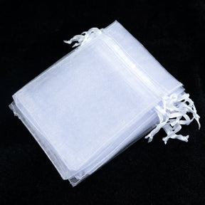 50pcs 7x9cm 9x12cm 10x15cm 13x18cm 15x20cm Transparent Organza Bags Wedding Candy Box Packaging Birthday Party Gift Box Wrapping