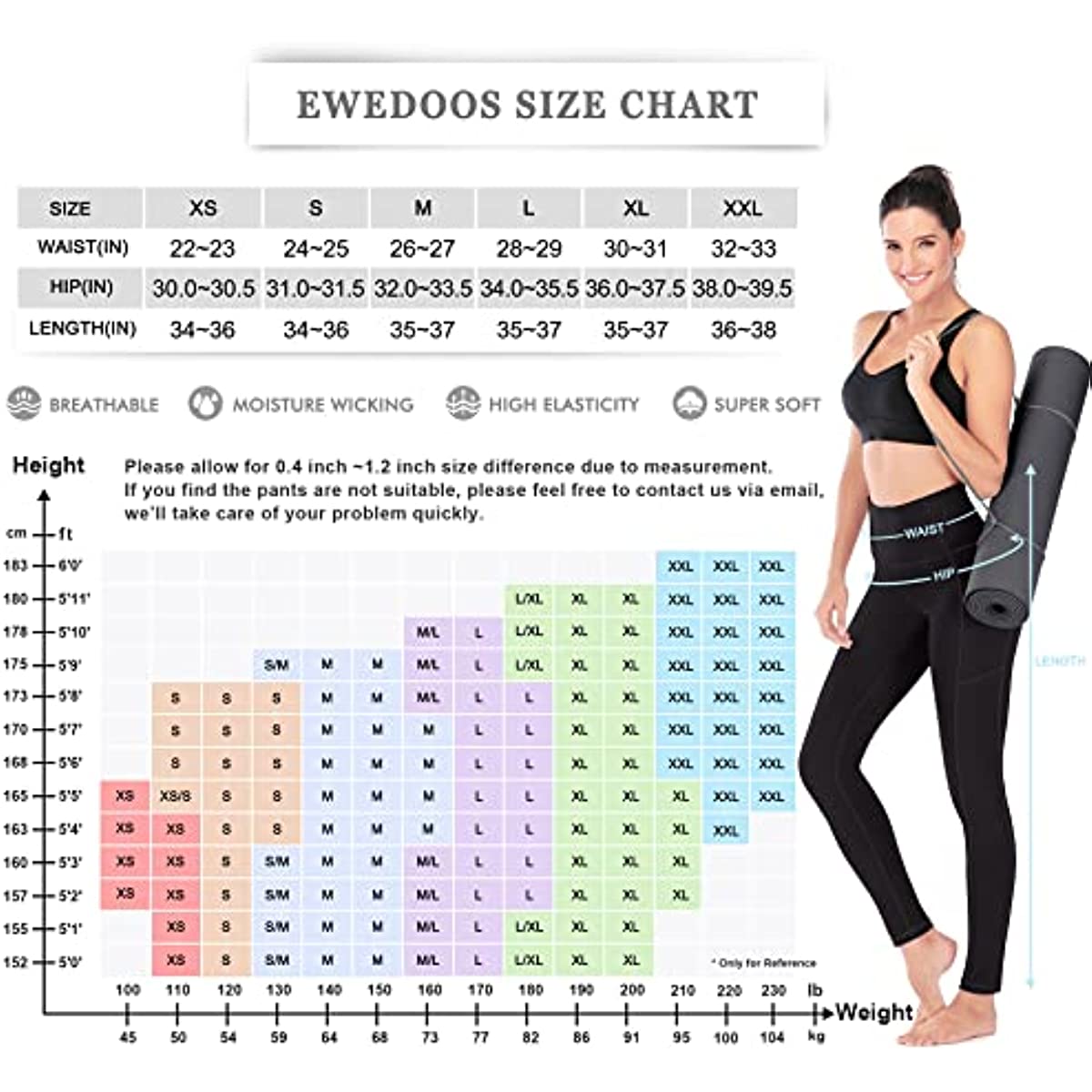 Fleece Lined Leggings with Pockets for Women - Thermal Warm Workout Winter Leggings for Women Yoga Pants for Women