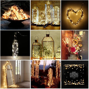 5M Copper Wire LED String Lights Garland Fairy String Light for Holiday Christmas Wedding Party Garden Patio Lights Decoration