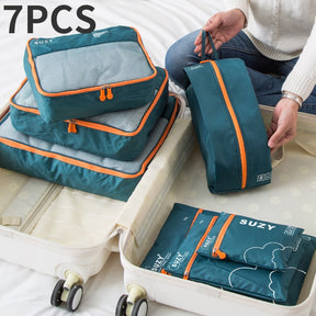 6/7 Pieces Set Travel Storage Bags Waterproof Travel Organizer Portable Luggage Organizer Clothes Shoe Tidy Pouch Packing Set
