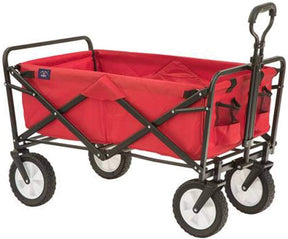 Heavy Duty Steel Frame Collapsible Folding 150 Pound Capacity Outdoor Camping Garden Utility Wagon Yard Cart