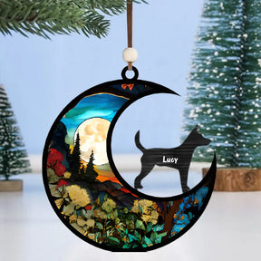 Personalized Puppy Pet Dog and Cat Loss Memorial Suncatcher Ornament