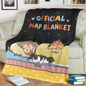 Official Nap Blanket - Personalized Custom Fleece Blanket