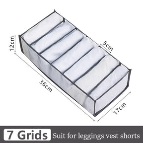 7 Grids Jeans Storage Box Closet Wardrobe Clothes Compartment Boxes Drawer Jeans Socks Separation Organizer Pants Storage