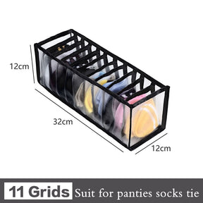 7 Grids Jeans Storage Box Closet Wardrobe Clothes Compartment Boxes Drawer Jeans Socks Separation Organizer Pants Storage