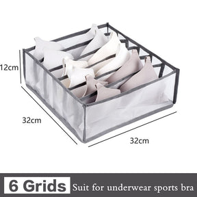 7 Grids Jeans Storage Box Closet Wardrobe Clothes Compartment Boxes Drawer Jeans Socks Separation Organizer Pants Storage