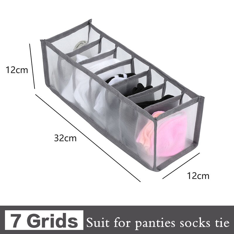 7 Grids Jeans Storage Box Closet Wardrobe Clothes Compartment Boxes Drawer Jeans Socks Separation Organizer Pants Storage