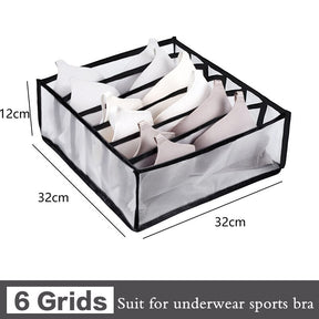 7 Grids Jeans Storage Box Closet Wardrobe Clothes Compartment Boxes Drawer Jeans Socks Separation Organizer Pants Storage